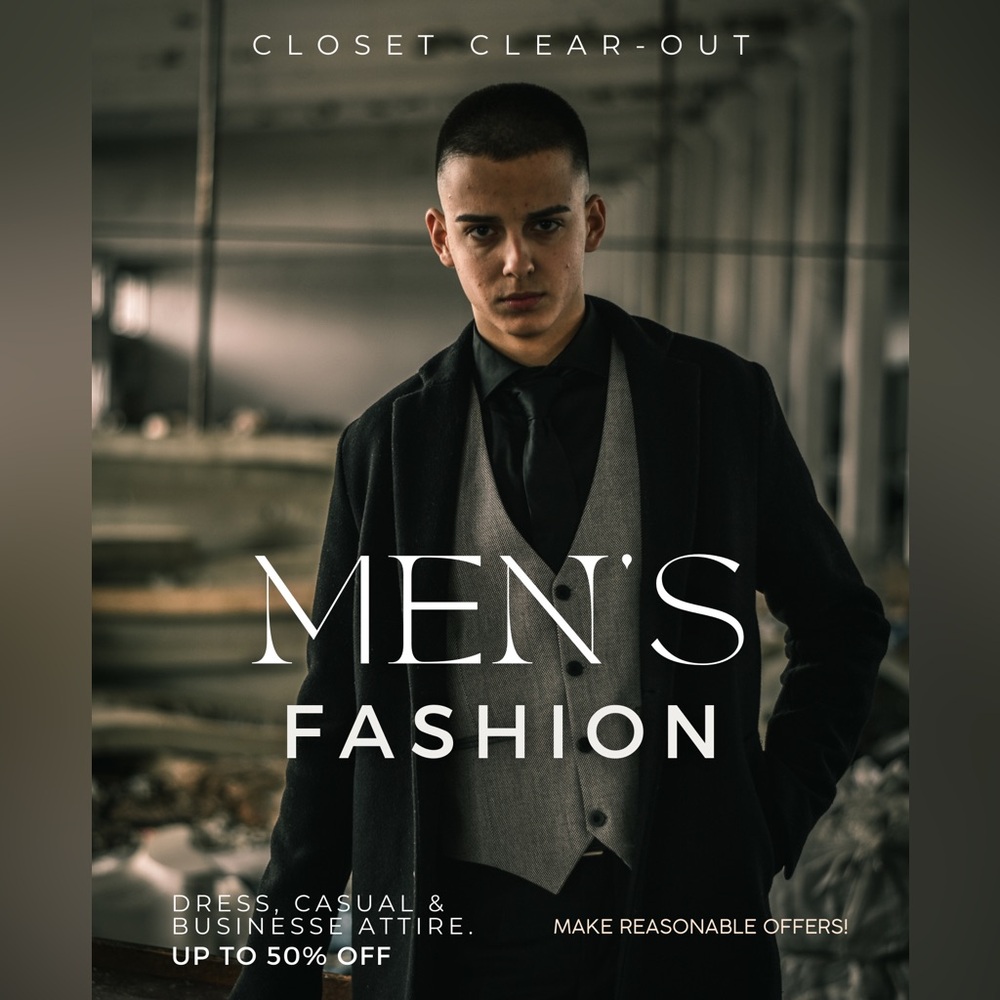 Men Fashion! Dress, Casual & Business Attire. Mix Sizes! Make Reasonable offers